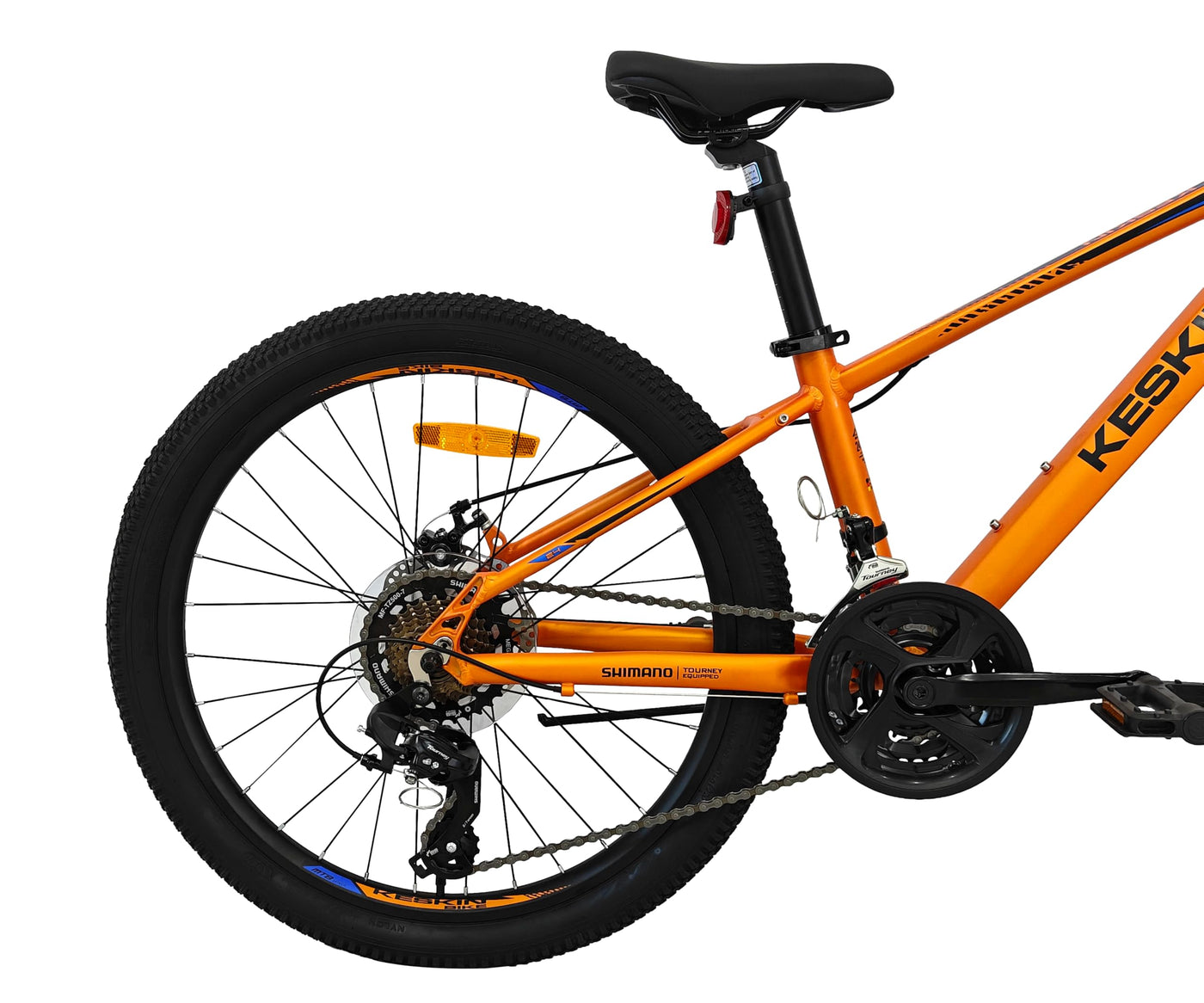 Keskin HT MTB1 24" Kinder Mountainbike – 21-Gang, 2.35" Luftreifen, Scheibenbremsen, Aluminiumrahmen, Orange