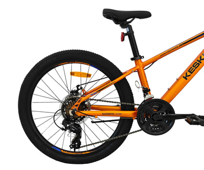 Keskin HT MTB1 24" Kinder Mountainbike – 21-Gang, 2.35" Luftreifen, Scheibenbremsen, Aluminiumrahmen, Orange