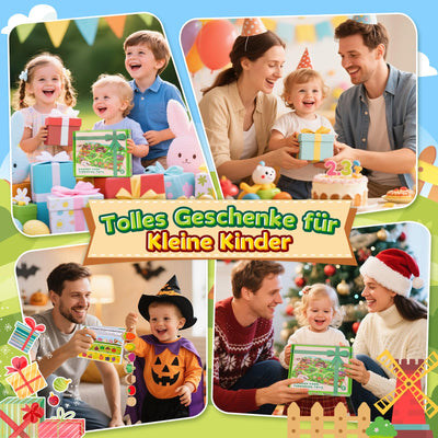 Montessori Spielzeug ab 2 1 3 Jahre: Geschenk Mädchen 1-3 Jahre Junge Fädelspiel Bauernhof Motorikspielzeug für Kinderspielzeug ab 2-3 Jahr Mädchen Holzspielzeug Lernkarten für Kleinkinder ab 2 Jahren