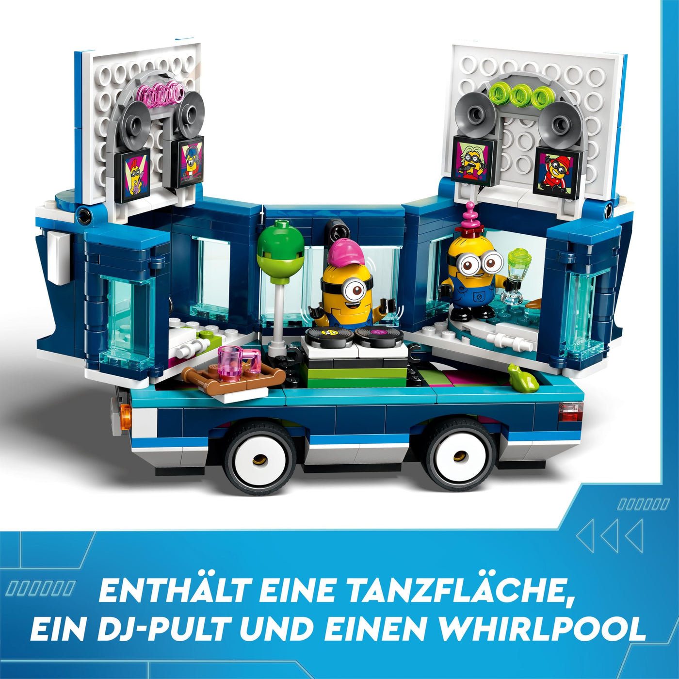LEGO Ich – Einfach unverbesserlich 4 Minions und der Party Bus, Spielset zu Ich – Einfach unverbesserlich 4, Kinderspielzeug, kreatives Minions-Geschenk für Jungen und Mädchen ab 7 Jahren 75581