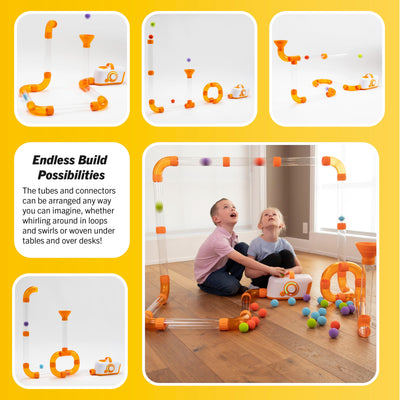 Fat Brain Air Toobz | Luftbetriebenes Ball- und Röhren-Physikspielzeug | Wissenschaftsexperimente für Kinder | Kreatives STEM Spielzeug Ab 3 Jahren