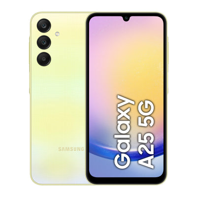 Samsung Galaxy A25 5G Smartphone, Simlockfrei ohne Vertrag, Android-Handy, 128 GB, Schnellladefunktion, 50-MP-Kamera, Yellow, 30 Monate Herstellergarantie [Exklusiv auf Amazon] [Deutsche Version]