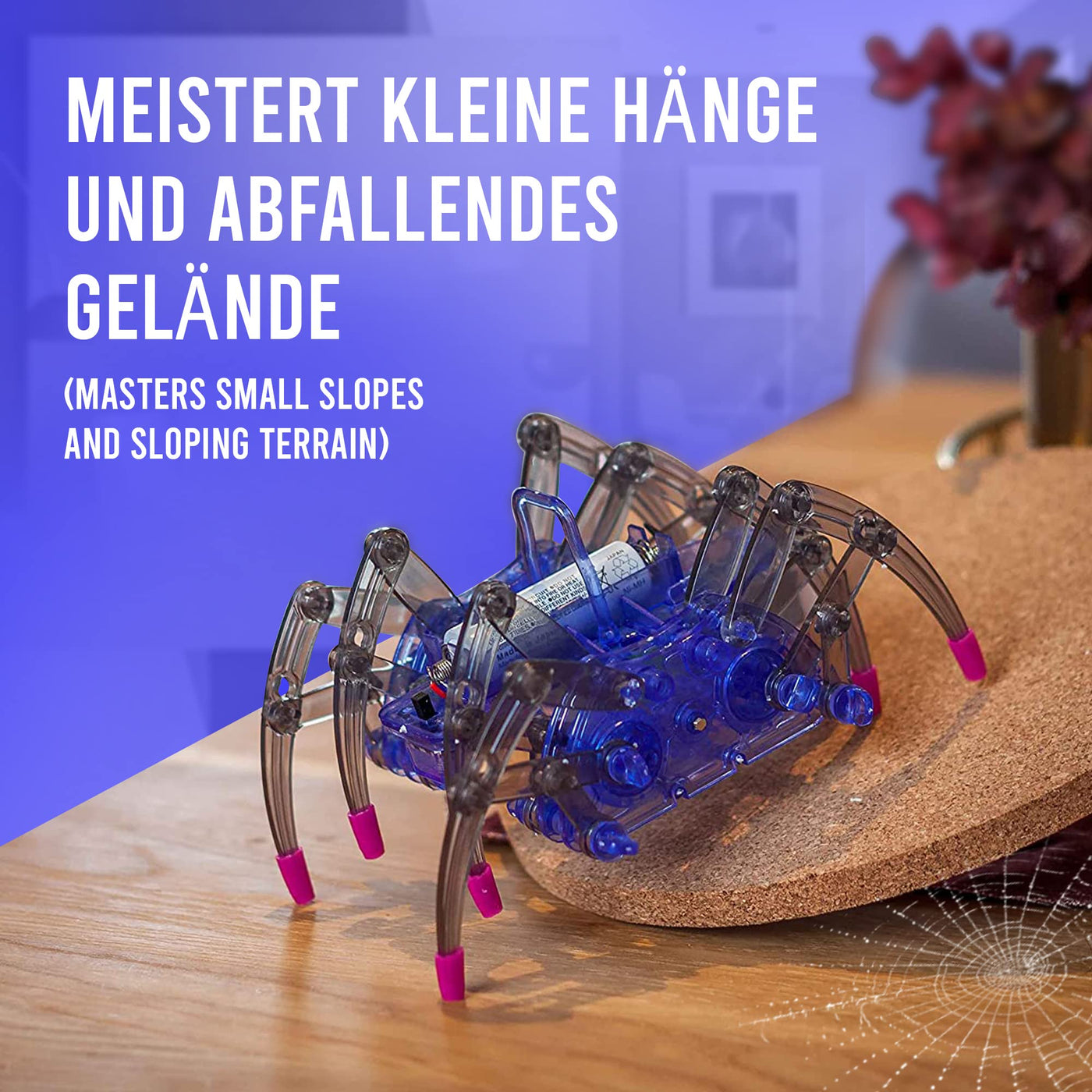 noDNA Roboter Kinder Spinnen Roboter zum selbst zusammenbauen - Experimente für Kinder ab 8 Jahren - Roboter Junge Roboter Spielzeug Roboter Spinne Spielzeug ab 8 Jahre