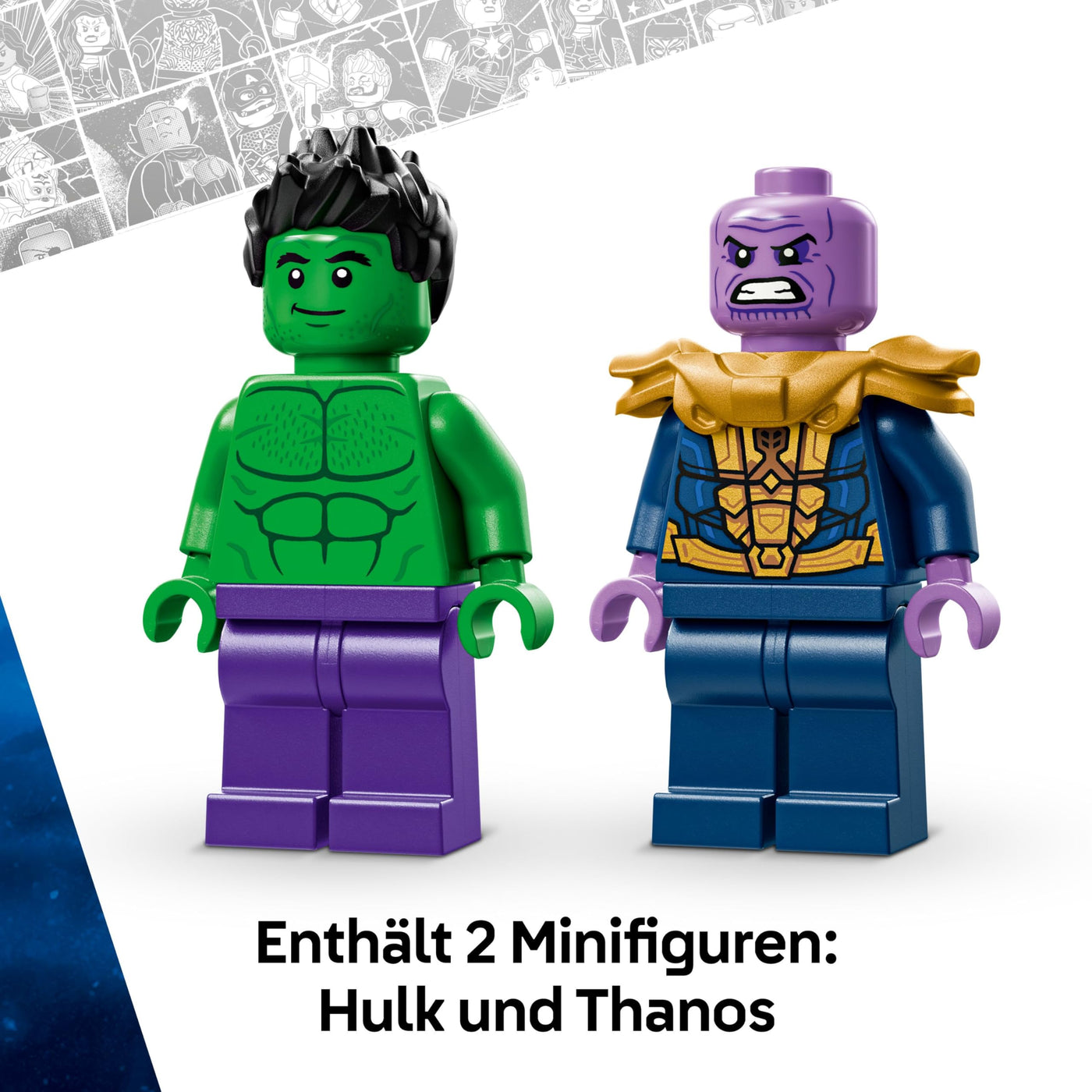 LEGO ǀ Marvel Hulk-Truck vs. Thanos - Superhelden-Bauspielzeug - Avengers-Fahrzeug und Minifiguren - Monstertruck für Mega-Spaß - Geschenk für Jungen und Mädchen ab 7 Jahren - 76312
