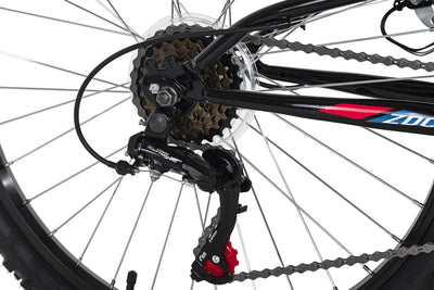 KS Cycling Mountainbike Fully ATB 24" Zodiac schwarz-rot RH 38 cm
