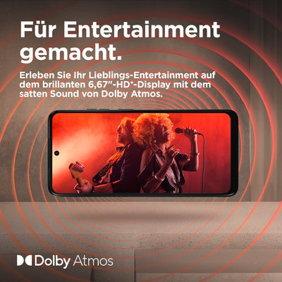 Motorola Moto g05 Smartphone (6,67"-FHD+-Display, 50-MP-Kamera, 4 GB / 64 GB, 5200 mAh, Android 15) Plum Red, inkl. Schutzcover [Exklusiv bei Amazon]