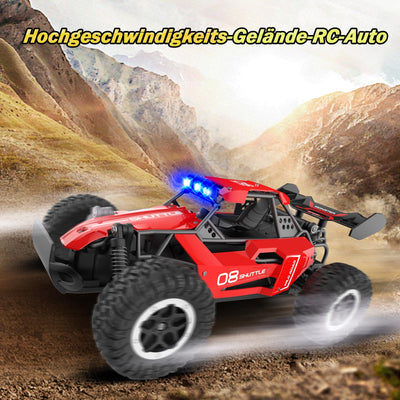SZJJX Ferngesteuertes Auto ab 3 4 5 6 7 8+ Jahre Kinder,2.4Ghz RC Auto Spielzeug mit Alloy Gehäuse,LED Blinken,2WD 20KM/H Rennauto Ferngesteuert,RC Car Crawler Geschenk Mädchen Junge Kinder Rot