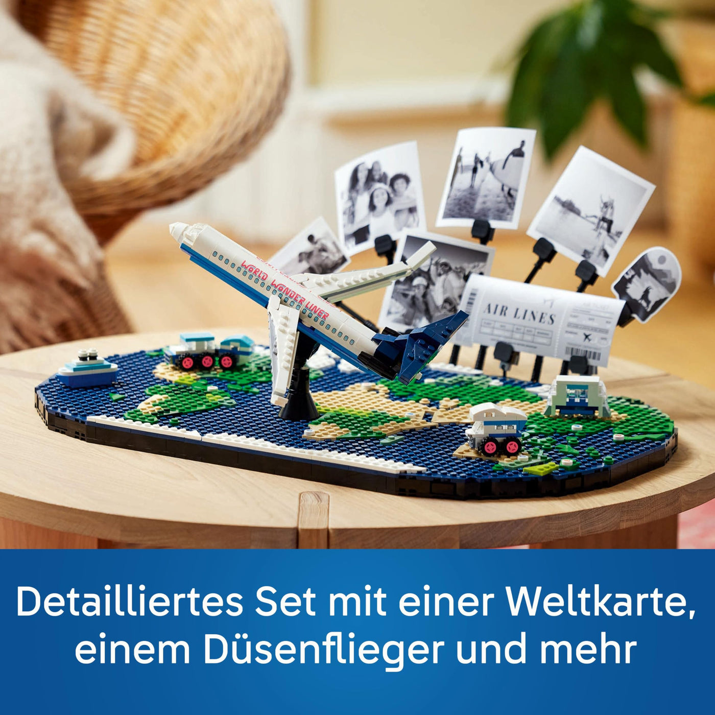 LEGO Reiseerinnerungen, Spielzeugweltkarte, BAU- und Spielset für Mädchen und Jungen, Geschenk für Familien, die Abenteuer und Reisen lieben, kreative Aktivität, Sammlerstück 41838
