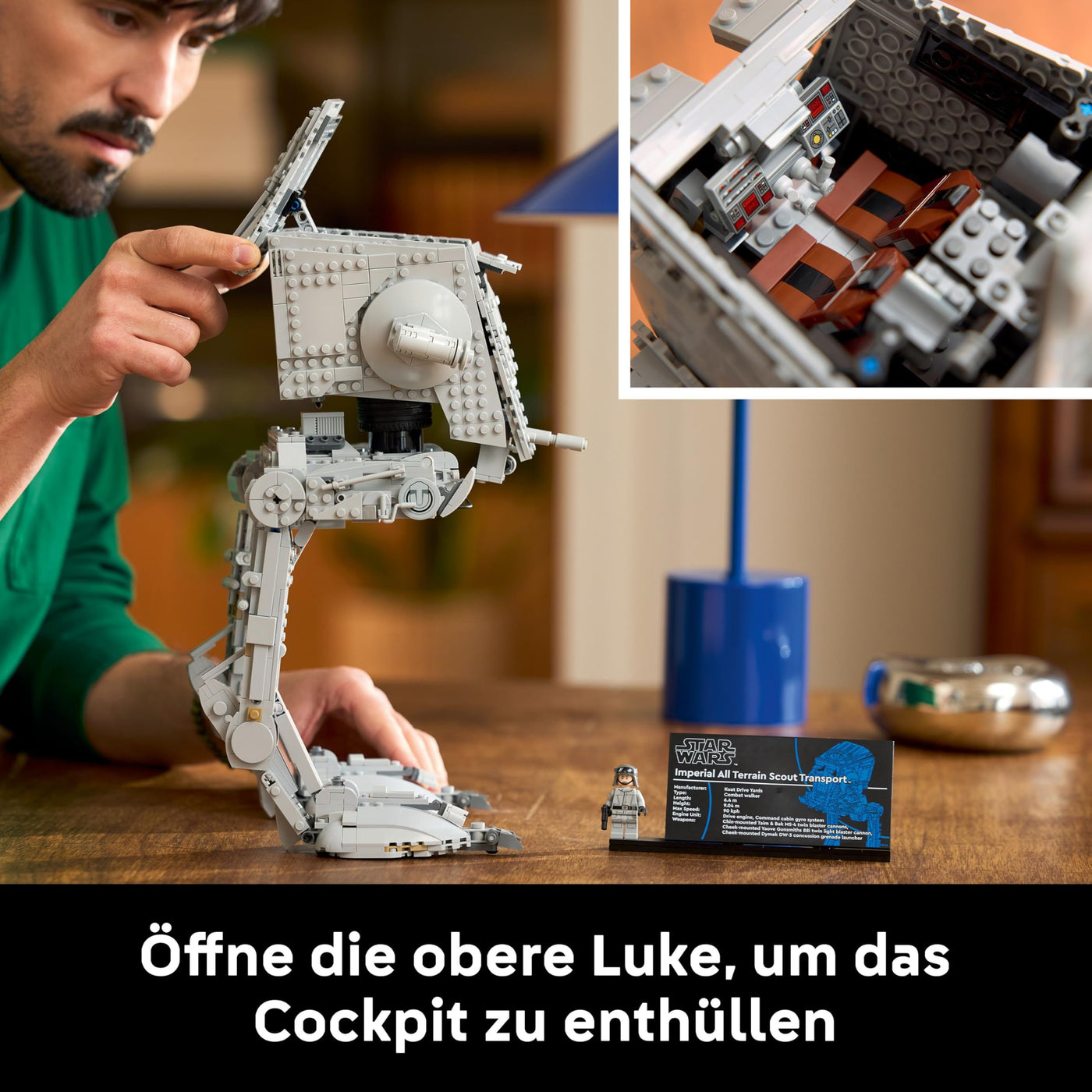 LEGO Star Wars at-ST Kampfläufer - Kreatives Spielzeug für Erwachsene - Konstruktionsspielzeug zum Bauen und Ausstellen - Star Wars Deko und Modellbau - Geschenk für Männer und Frauen - 75417