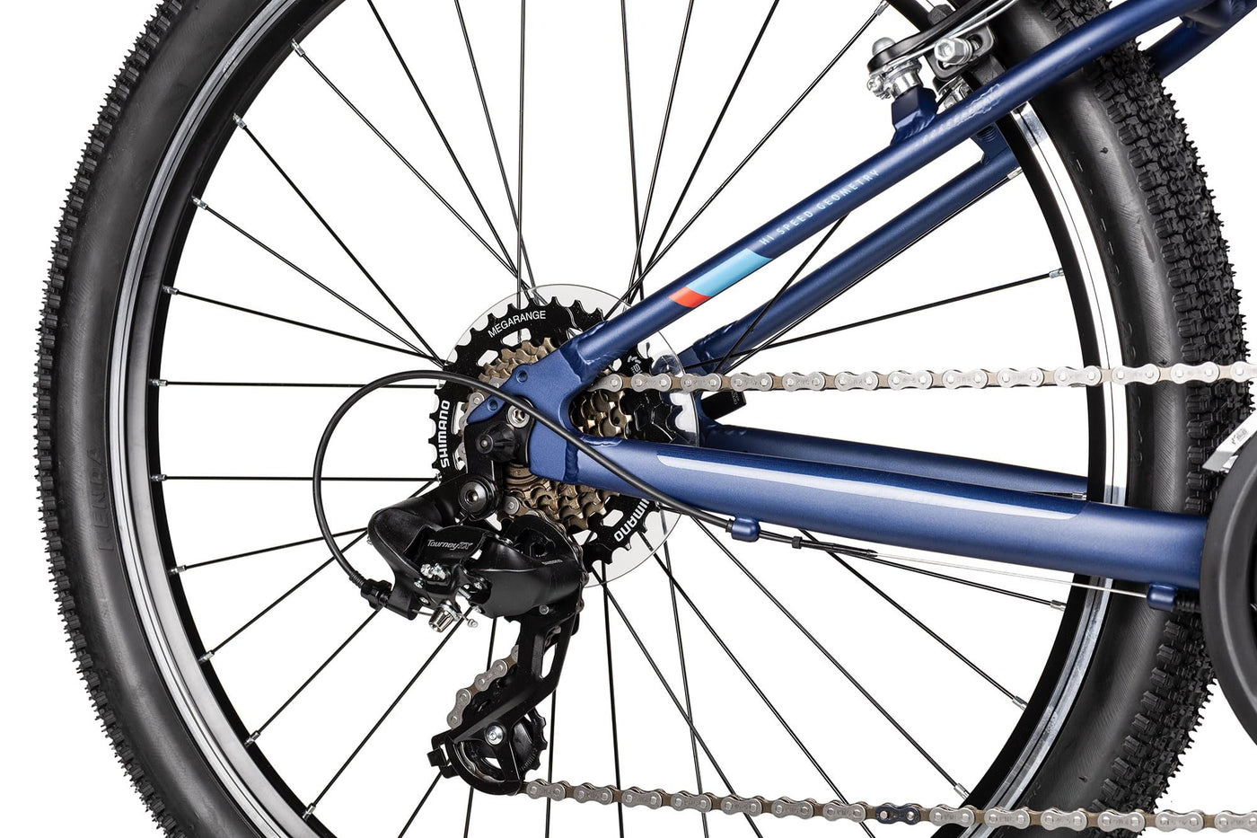 Axess Stipe 26 | Jugend-Mountainbike | MTB-Hardtail | 14-Gang Schaltung | Felgenbremsen, Farbe:Dark Blue matt/Blue red, Rahmengröße:33 cm