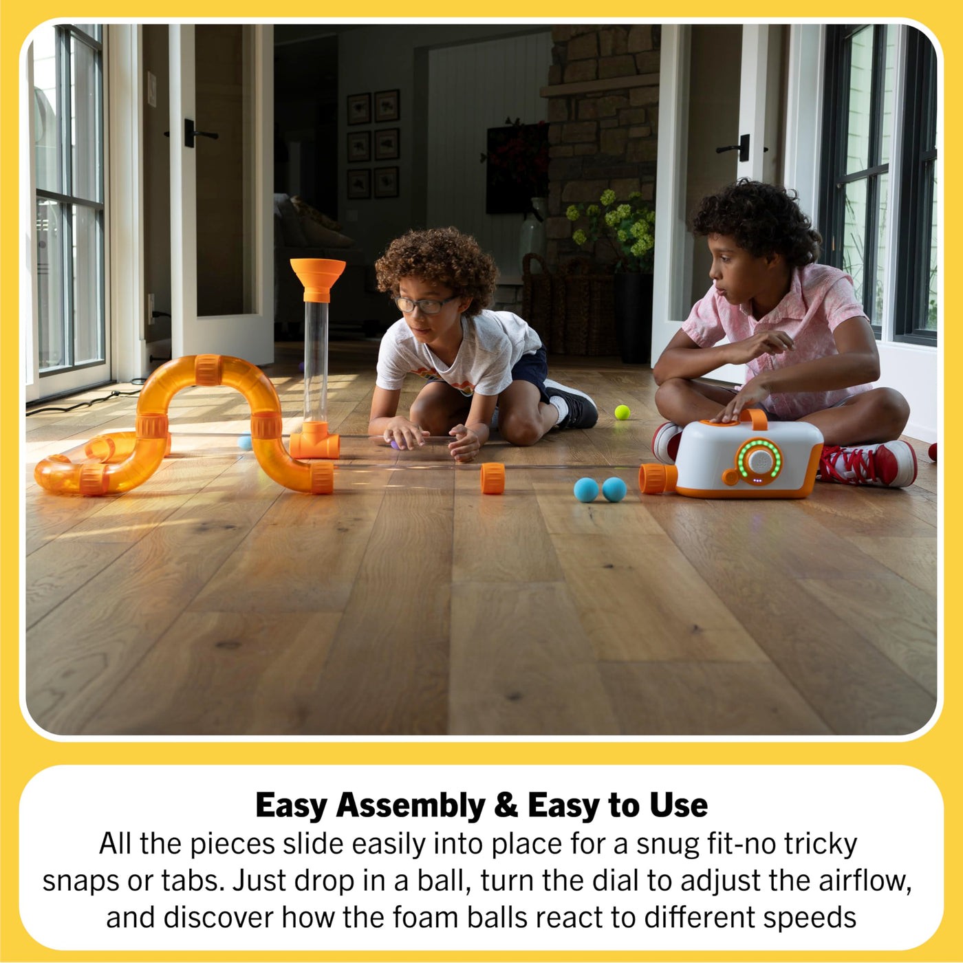 Fat Brain Air Toobz | Luftbetriebenes Ball- und Röhren-Physikspielzeug | Wissenschaftsexperimente für Kinder | Kreatives STEM Spielzeug Ab 3 Jahren