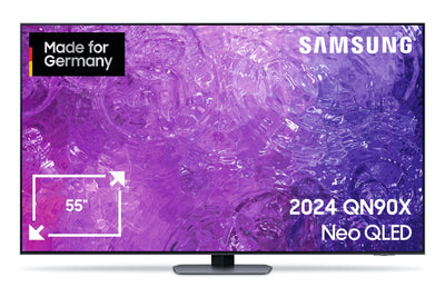 Samsung Neo QLED 4K QN90X Fernseher 55 Zoll, TV mit Neural Quantum 4K AI Prozessor, Quantum-Matrix-Technologie, AI 4K Upscaling, Smart TV, GQ55QN90XATXZG, Deutsches Modell [2024]