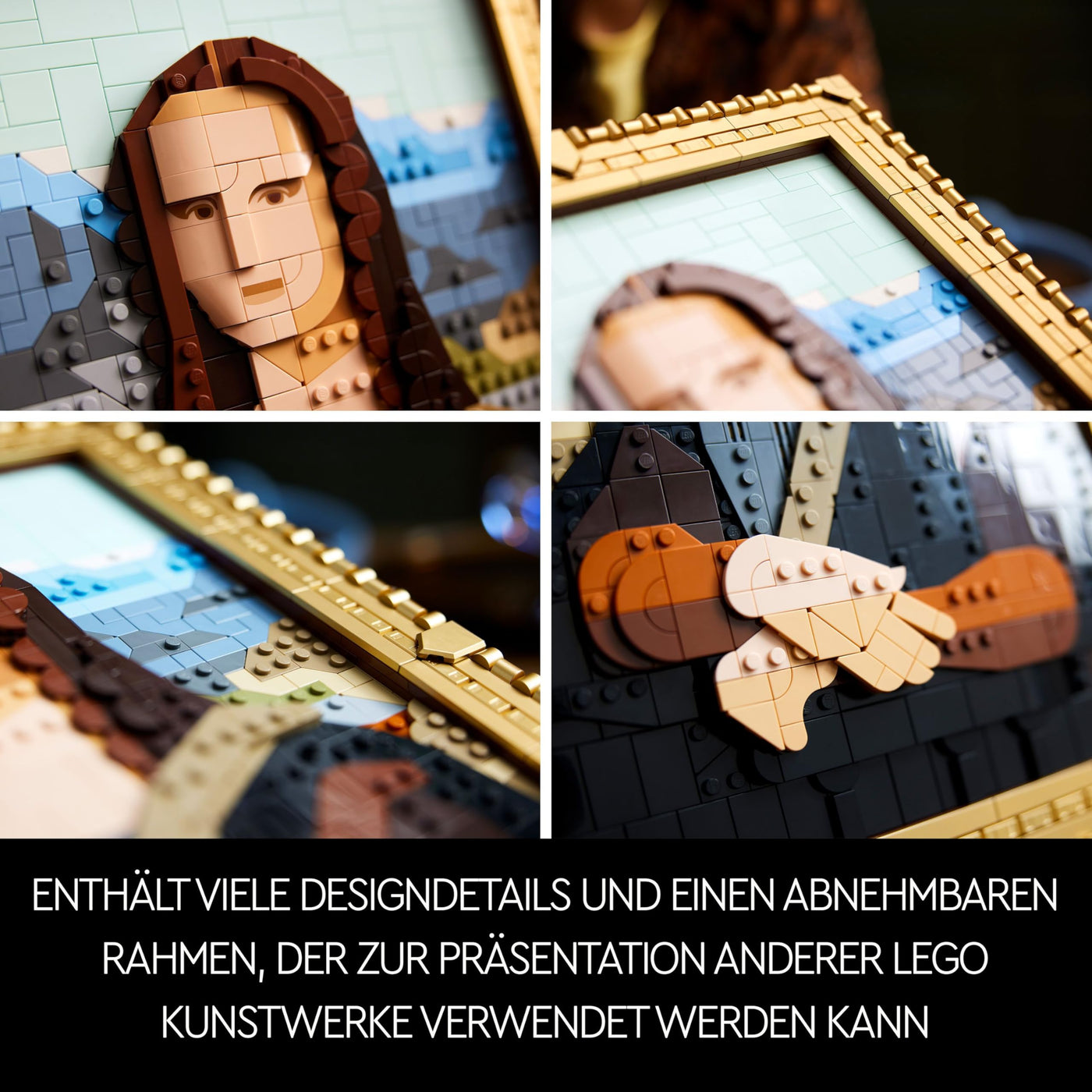 LEGO Art Mona Lisa, Set für Erwachsene, Gemälde von Leonardo da Vinci zum Aufhängen, kreative Aktivität für Männer und Frauen, Geschenk für Kunstliebhaber, italienische Renaissance Kunst 31213