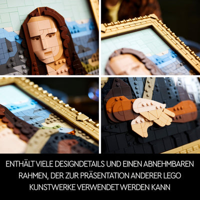 LEGO Art Mona Lisa, Set für Erwachsene, Gemälde von Leonardo da Vinci zum Aufhängen, kreative Aktivität für Männer und Frauen, Geschenk für Kunstliebhaber, italienische Renaissance Kunst 31213