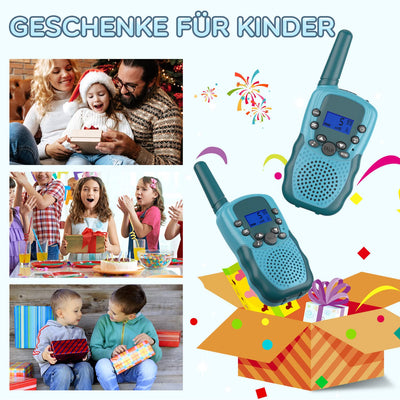 Bakoherp Walkie Talkie Kinder ab 3-12 Jahre, Aufladbar mit 8 Kanäle, Funkgerät Wiederaufladbar mit LED Taschenlampe, VOX Funktion, Klare Stimme für Abenteuer, Camping, Wandern