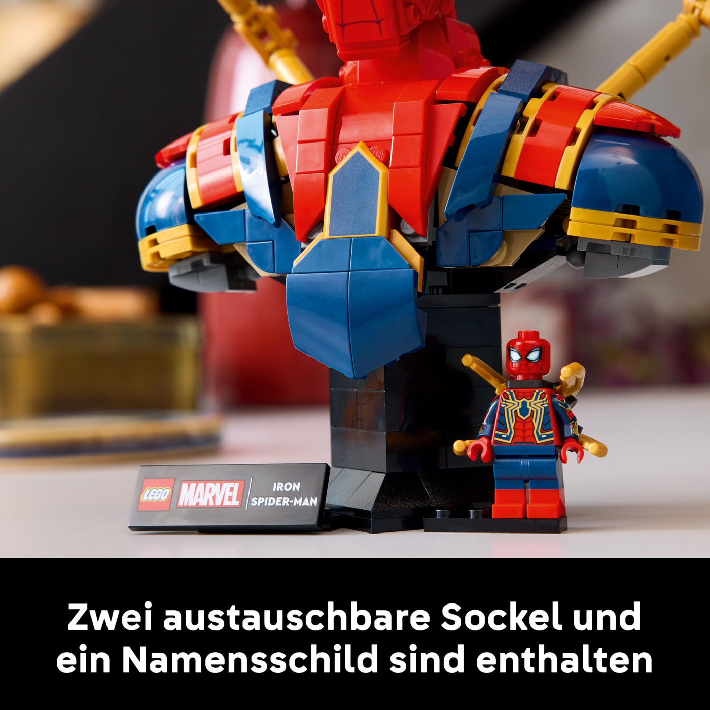 LEGO ǀ Marvel Iron Spider-Man Büste, Superhelden-Bauset zum Sammeln und Verschenken für Erwachsene, baubare Superheldenfigur, anspruchsvolles Bauprojekt für Baumeister 76326