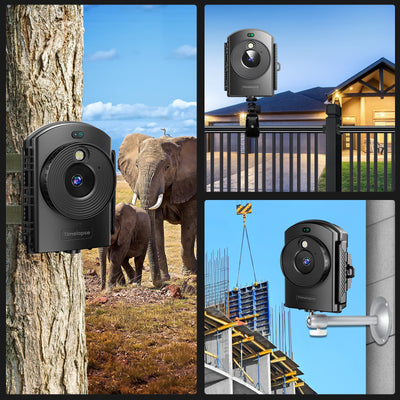 Zeitraffer Kamera für Außenbau - Zeitrafferkamera mit Infrarot-Positionierung & LED-Licht, 180 Tage Aufnahme, 1080P AVI-Videos & Fotos für Kochen, Pflanzenwachstum, Zeichnen, Landschaft (64GB)