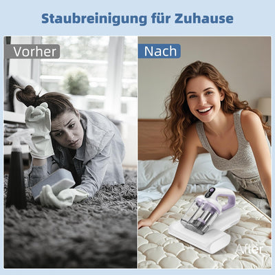 Boolean Cloud Milbensauger für Matratzen, Milbensauger mit UV Licht, 15Kpa Starke Absaugung Matratzenreiniger mit Heißer Wind, Hausstaubmilben Bekämpfen Sauger