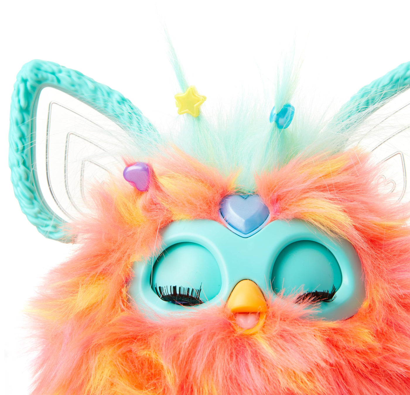 Furby Korallenroter Plüsch, interaktiv – Französische Version (Die Verpackung kann variieren)