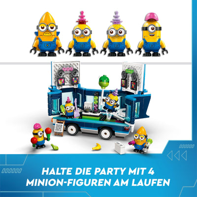 LEGO Ich – Einfach unverbesserlich 4 Minions und der Party Bus, Spielset zu Ich – Einfach unverbesserlich 4, Kinderspielzeug, kreatives Minions-Geschenk für Jungen und Mädchen ab 7 Jahren 75581
