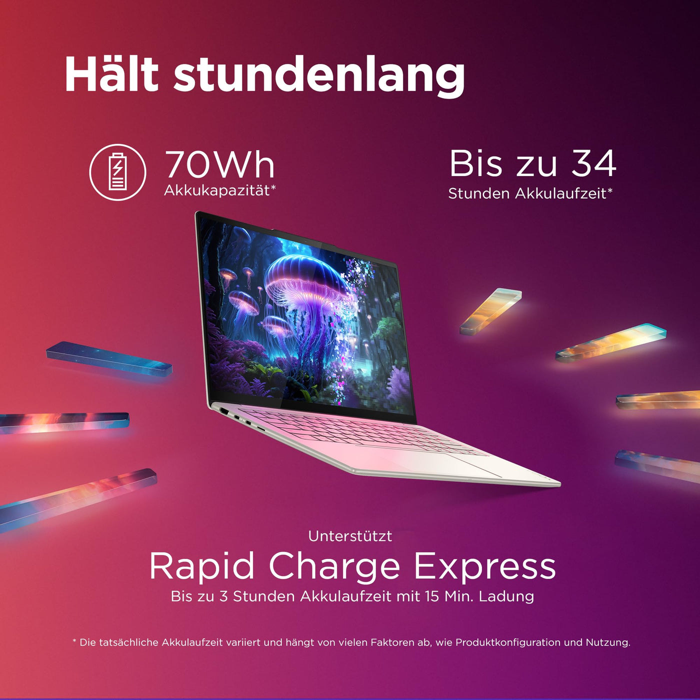 Lenovo Yoga Slim 7i Aura Edition Laptop | Copilot+PC | 14" WUXGA OLED | Intel Core Ultra 7 | 16GB RAM | 512GB SSD | Intel Arc Grafik | Win11 | QWERTZ | Seashell | 3 Jahre Garantie Exklusiv bei Amazon