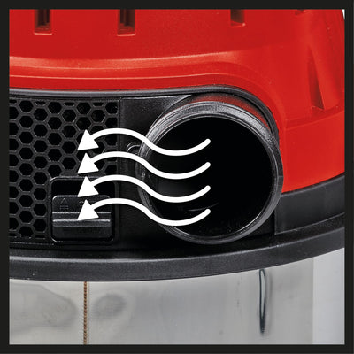 Einhell Nass-Trockensauger TE-VC 2230 SACL (1.400 W, 220 mbar, 8m Aktionsradius, HEPA-Faltenfilter inkl. Filterreinigungssystem, 30l Behälter, Staubschutzklasse L, 2.000 W Automatiksteckdose)