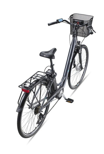 TELEFUNKEN E-Bike Elektrofahrrad Alu 28 Zoll mit 7-Gang Kettenschaltung, Pedelec Citybike leicht mit Fahrradkorb und Fahrradschloss, 250W und 10,4Ah, 36V Sitzrohrakku