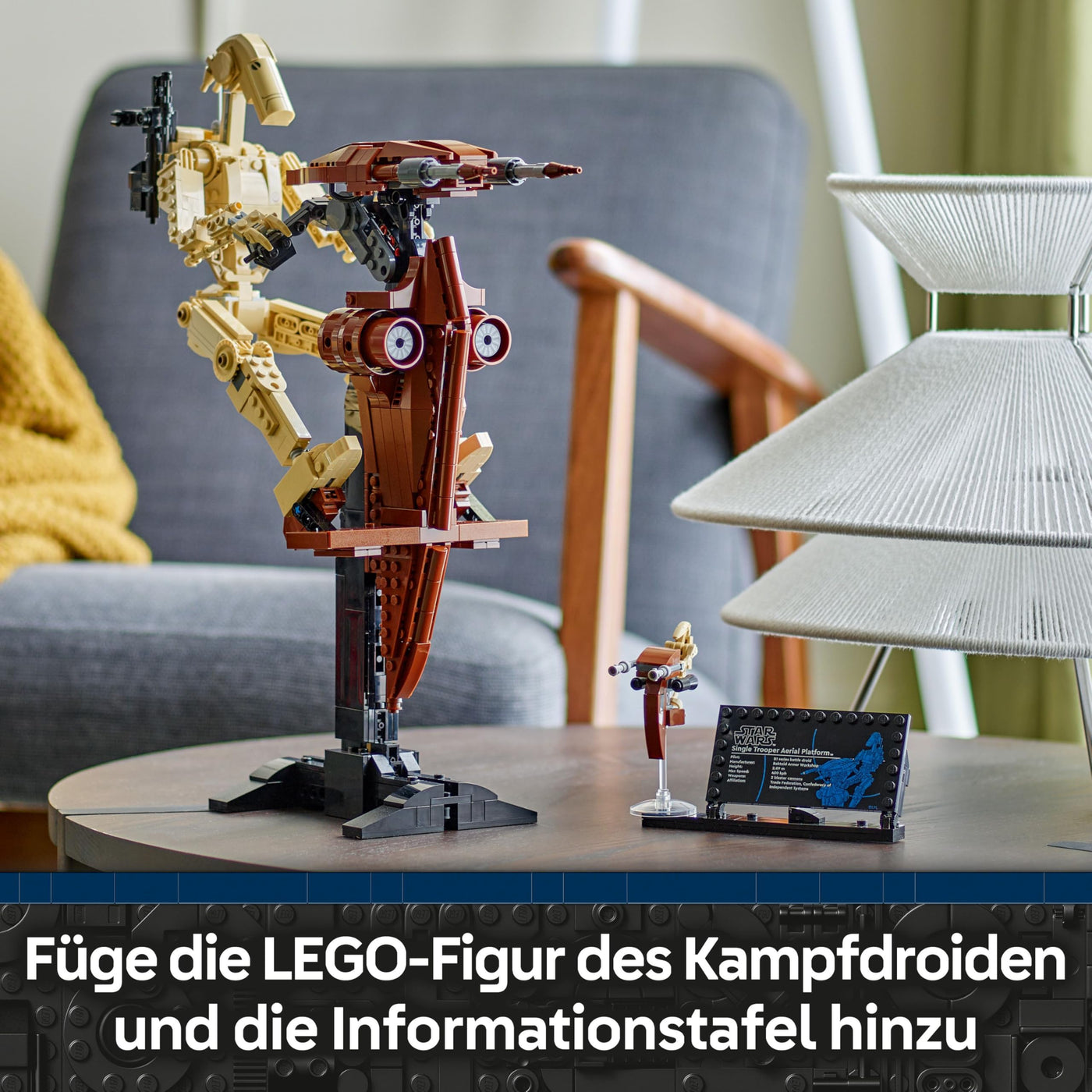 LEGO Star Wars 75428 Kampfdroide mit STAP Bauspielzeug - Spiel- und Ausstellungsfigur mit Speeder - Sammlergeschenk für Jungen ab 12 Jahren, Teenager und Fans von Die dunkle Bedrohung