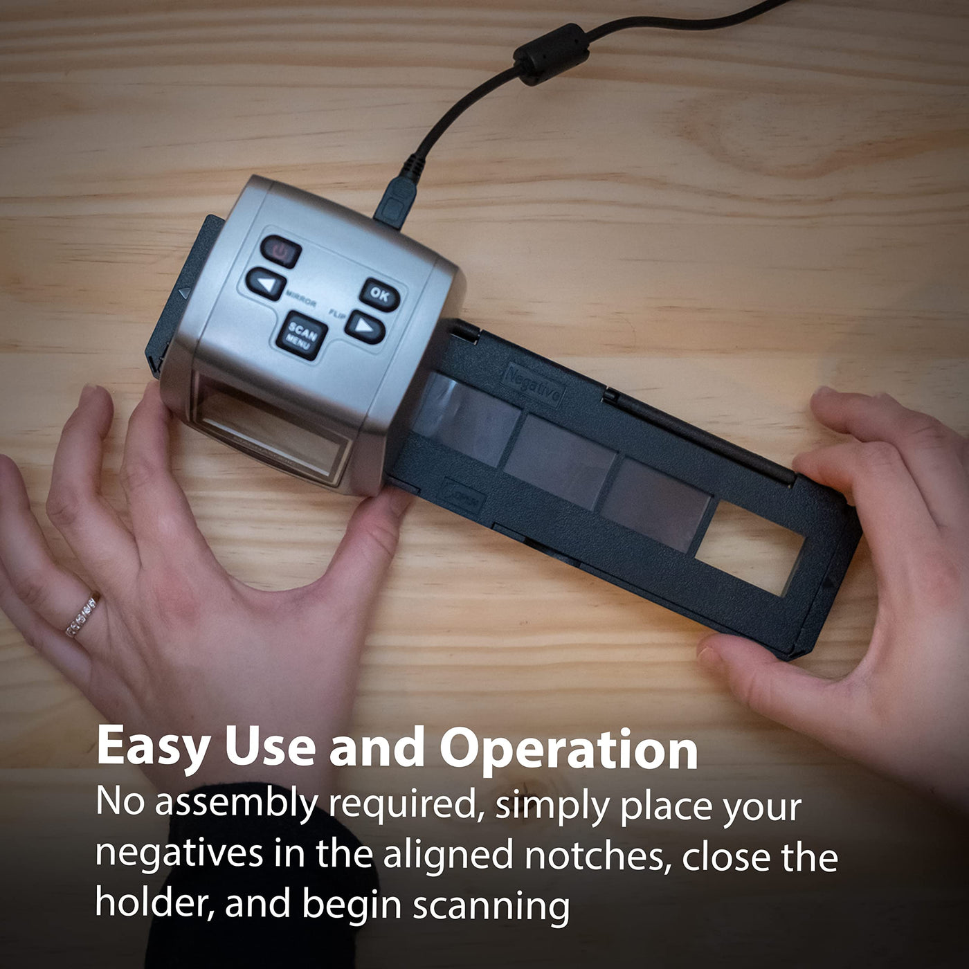 Magnasonic Negativfilmhalter mit langem Fach für 35 mm kompatible Filmscanner, hält 6 Negativbilder, um die Verarbeitungszeit zu beschleunigen, einfach zu bedienen, glättet sanft und schützt