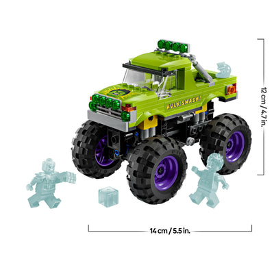 LEGO ǀ Marvel Hulk-Truck vs. Thanos - Superhelden-Bauspielzeug - Avengers-Fahrzeug und Minifiguren - Monstertruck für Mega-Spaß - Geschenk für Jungen und Mädchen ab 7 Jahren - 76312
