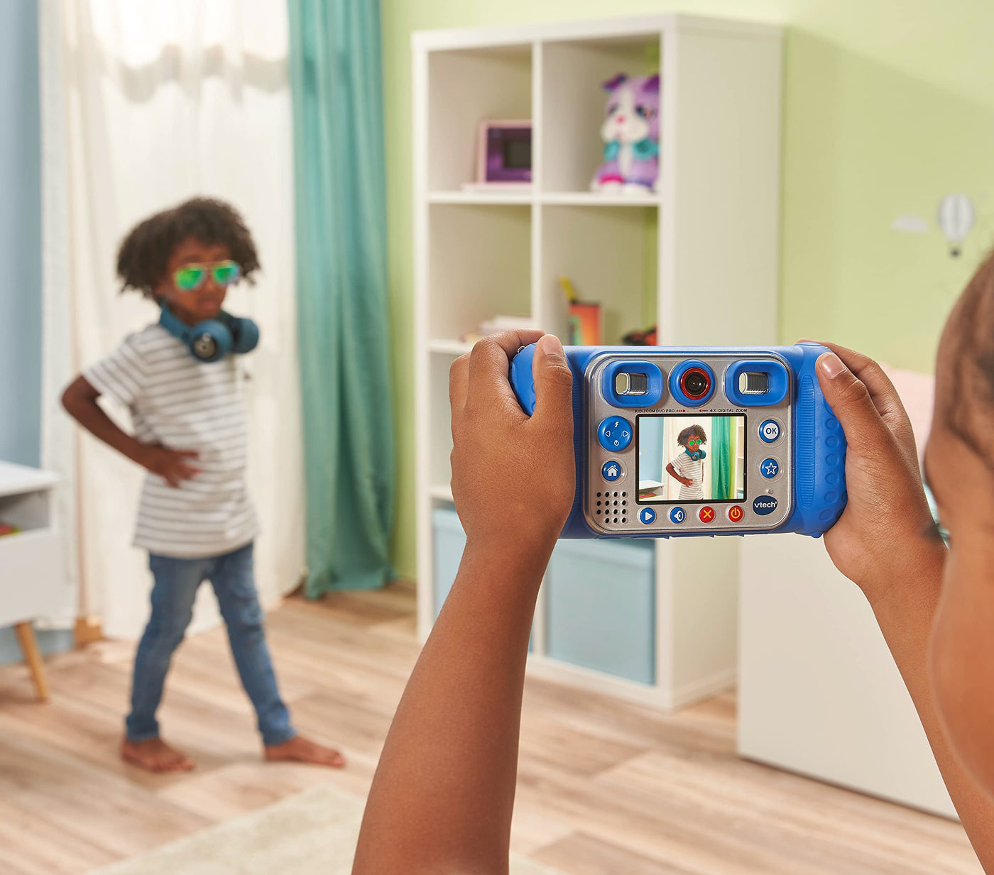 VTech KidiZoom Duo Pro – Kinderkamera mit 2 Kameras, Foto- und Videofunktion, Effekten, Spielen, Musikplayer und vielem mehr – Für Kinder von 4-10 Jahren