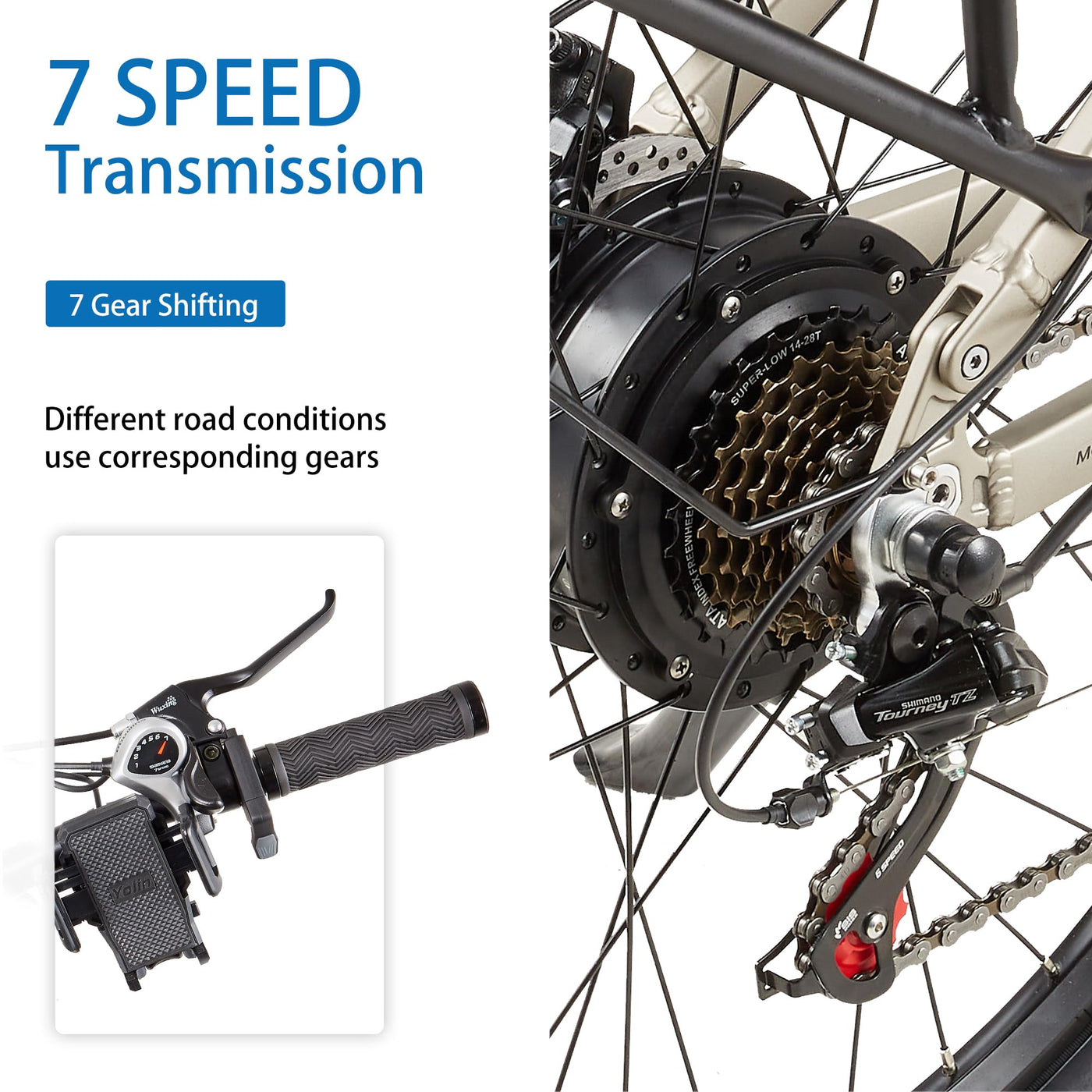 Ficyacto E Bike Herren 27.5 Zoll E-Mountianbike 48V17,5AH Akku Vollefederung Elektrofahrräder 25km/h Trekkingrad E-Cityrad