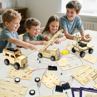 Experimente für Kinder ab 8 9 10 11 12, Auto Elektronik Baukasten, Experimentierkasten, Elektro Baukasten, Holz Auto Bausatz Kinder Spielzeug Geschenke ab 8-14 Jahre Jungen