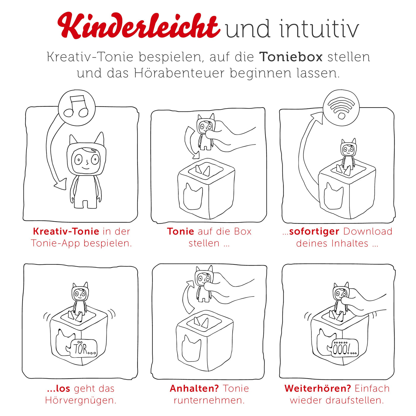 tonies Hörfigur für Toniebox, Kreativ Zauberer, zum Selbstbespielen, 90 Minuten Speicher für eigene Aufnahmen, Musik oder Gute-Nacht-Geschichten, geeignet für Kinder ab 3 Jahren
