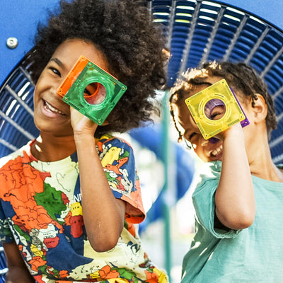 CONNETIX Magnetische Fliesen Regenbogen Ball Run Packen, 92 Stück