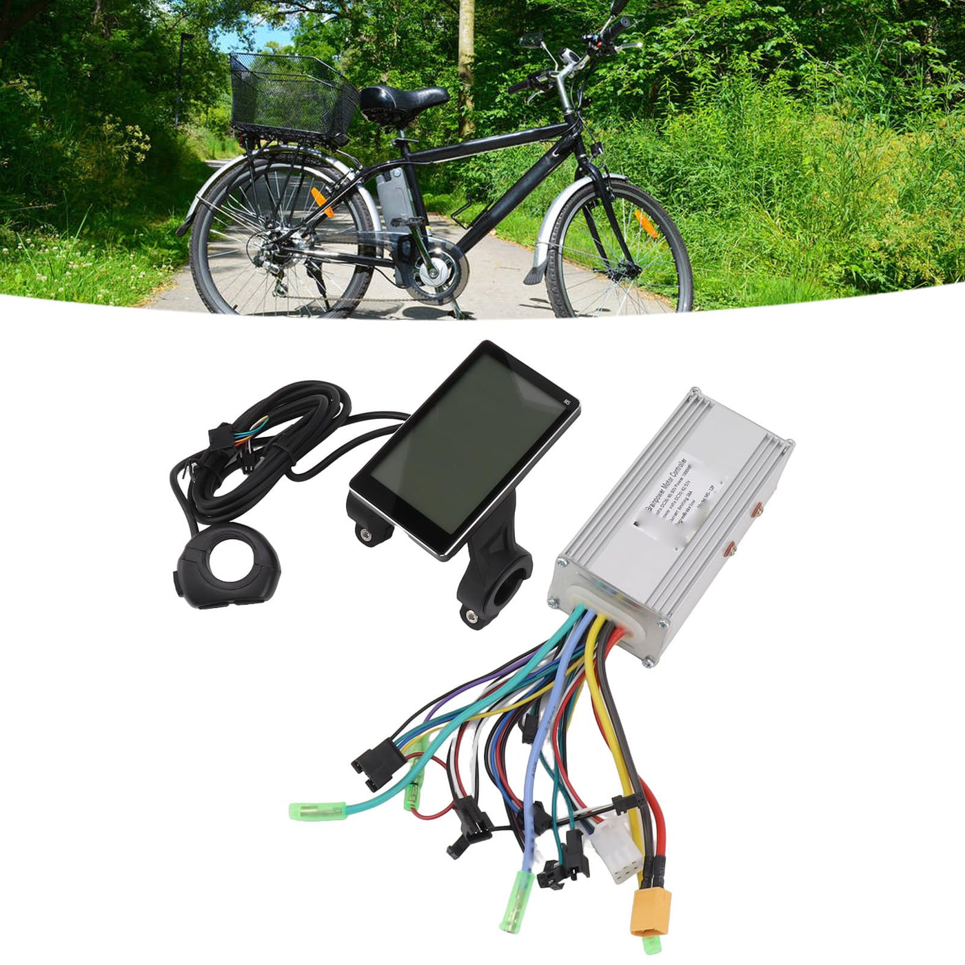 BuyWeek Elektrofahrrad Bürstenloser Motor Controller Kit, 36V 48V 60V 1000W 38A 3 Modus Sinuswellen Controller M5 LCD Anzeigefeld Kit für E-Bike Elektroroller