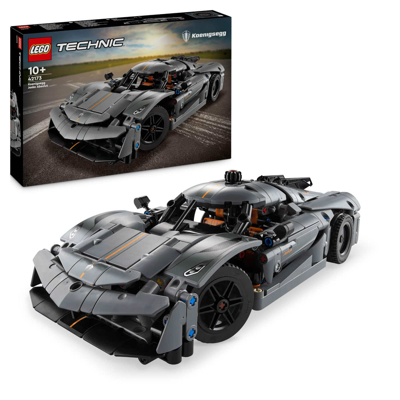 LEGO Technic Koenigsegg Jesko Absolut Supersportwagen in Grau, Bauspielzeug für Jungen und Mädchen, Spielzeugauto für Kinder, Geschenk für Autofans, Dekoration für das Kinderzimmer 42173