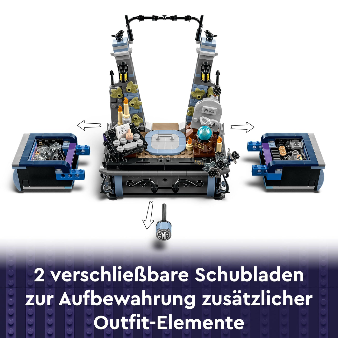 LEGO Wednesday: Wednesday Addams Baufigur, Set zum Sammeln für Kinder, Spielzeug zum Umbauen mit Elementen, Abenteuer-Spielset für ältere Mädchen und Jungen mit Spielzeugfigur 76780
