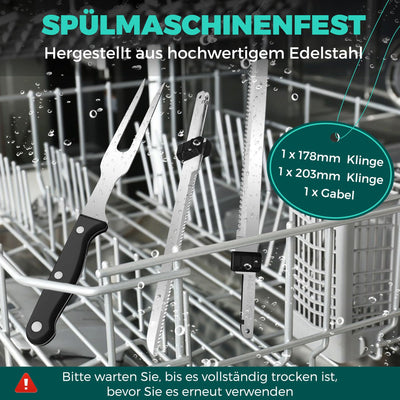 HAUSHOF Elektromesser, Kabelloses Küchenmesser mit 2 Edelstahlklingen, Elektrisches Messer mit Gabel, 2000 mAh Akku für Präzises Schneiden von Brot, Fleisch und Käse, mit Aufbewahrungsbox, Grau