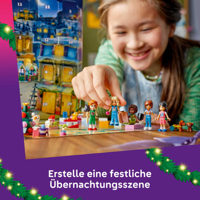 LEGO Friends Adventskalender 2025 - Weihnachten Spielzeug mit 24 Überraschungen inkl. 5 Minifiguren, 5 Tierfiguren und viel Zubehör - Kinder Geschenk für Mädchen und Jungen ab 6 Jahren - 42668