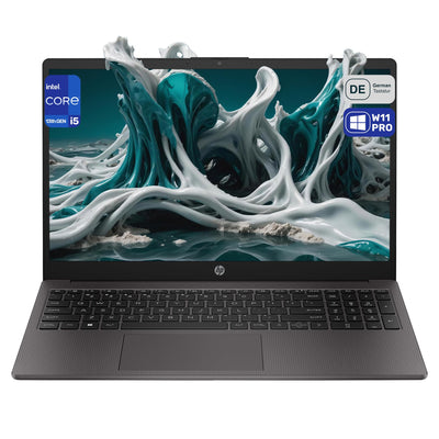 HP 250 G10 Business Laptop, Intel Core i5-1335U, 32 GB DDR4 RAM, 2 TB PCIe SSD, 15.6" IPS FHD Display, Intel Iris Xe Graphics, QWERTZ Tastatur, Windows 11 Pro, Grau