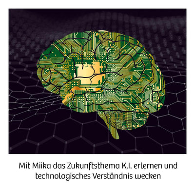 KOSMOS 620899 Miika K.I. Roboter, künstliche Intelligenz erleben und verstehen, trainiere ihn mit Gesten oder Stimme, innovativer Experimentierkasten für Kinder ab 10 Jahre, Roboter-Spielzeug