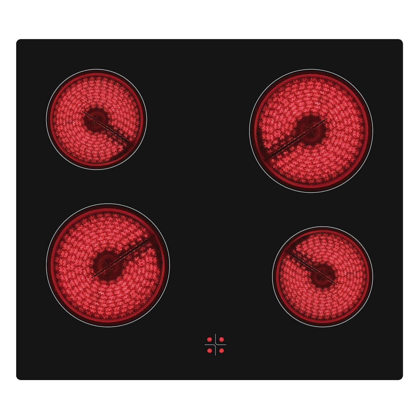 Telefunken ECH65A-B2 Einbauherd-Set | Elektro-Herd-Kochfeld-Kombination | Backofen mit Grill und Umluft | Rahmenloses Glaskeramik-Kochfeld mit 4 Zonen | 65 Liter | 60 cm | Edelstahl