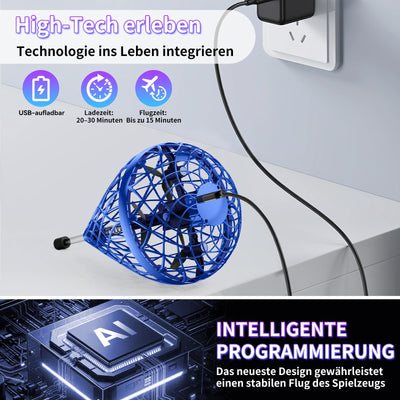 Fliegender Ball Lite Spielzeug, Mini Drohne KI-Bewegungssteuerung & 360°-Flip, Wiederaufladbare Drohne für Kinder & Erwachsene,Spinner-Ball geschenk für Jungen und Mädchen ab 6 7 8 Jahren