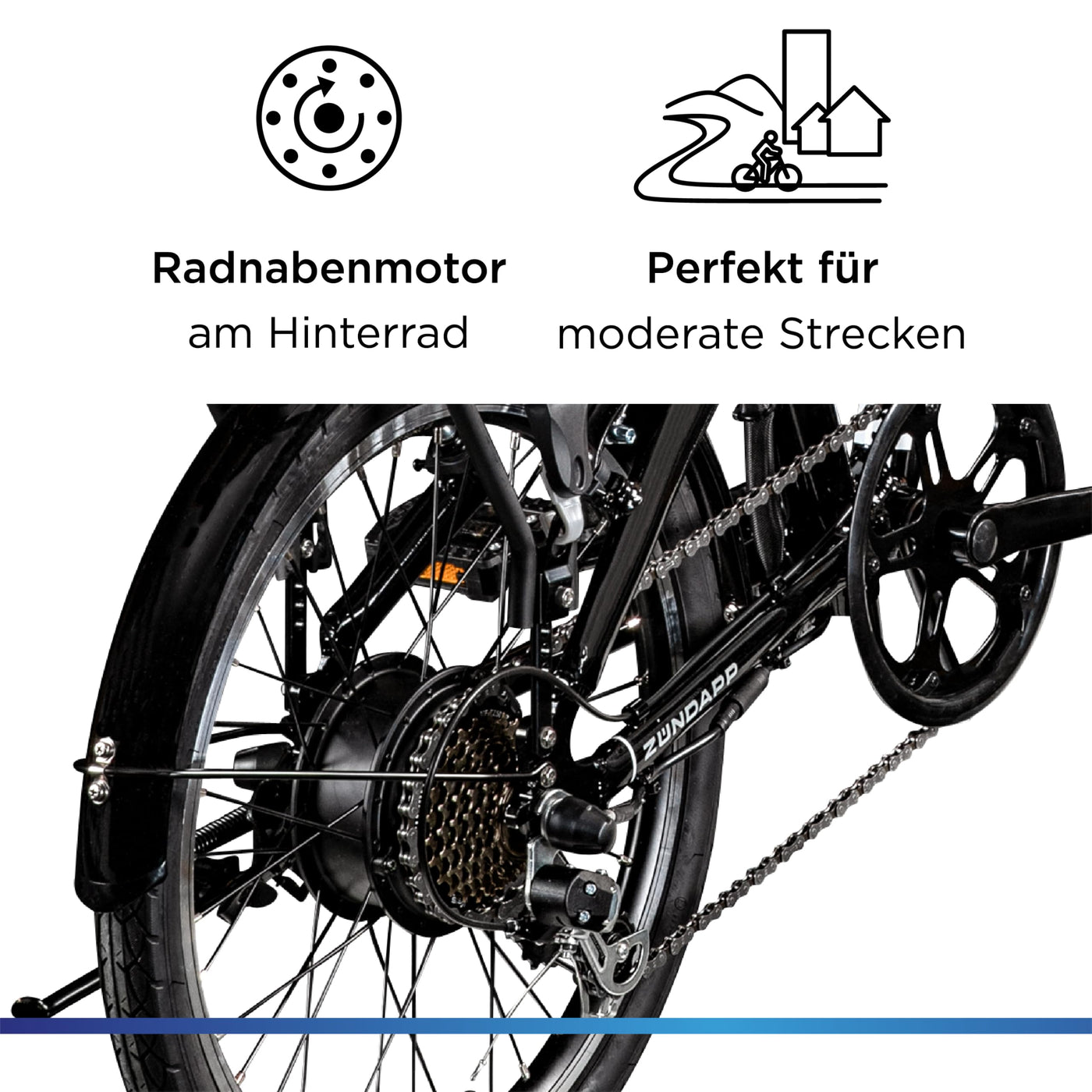 ZÜNDAPP Z120 20 Zoll E Bike Faltrad Damen Herren Elektrofahrrad klappbar Fahrrad Elektro Klapprad Ebike Pedelec E-Bike Erwachsene Klappfahrrad (schwarz/grau, 28 cm)