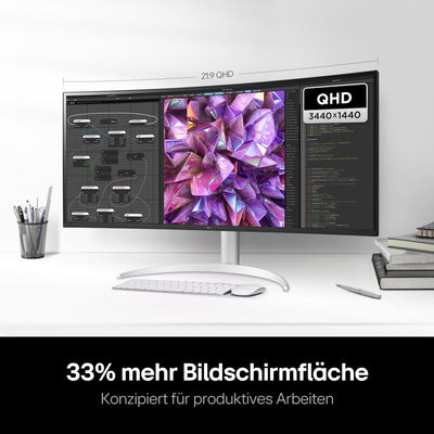 LG Electronics 34WQ75X-B.AEU IPS 21:9 UltraWide Monitor 34" (86,72 cm), TFT-LCD Aktiv Matrix mit White LED Backlight, Anti-Glare, Schwarz