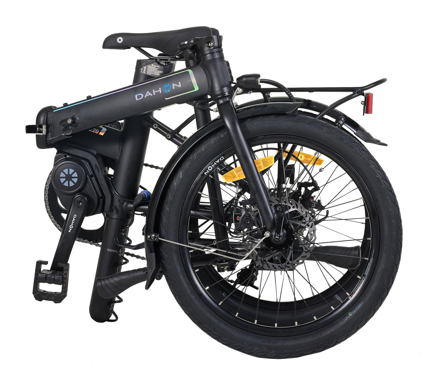 DAHON Unio E20 E-Bike Faltrad Elektrofahrrad 20 Zoll 36V/200W Mittelmotor Sattelrohr-Akku 9-Gang-All-Terrain E-Bike 36V 9.5AH Batteriezellen,