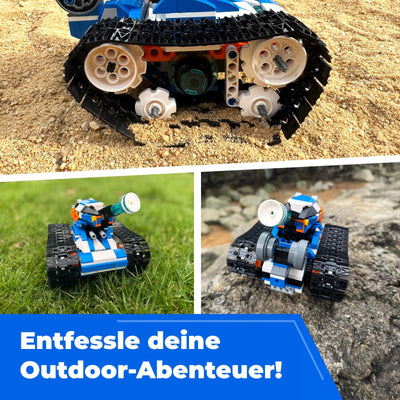 Apitor Robot J Programmierbarer Roboter für Kinder, 6-in-1 Kreativer Roboter Bausatz, App-Ferngesteuerter Kinder Spielzeug, pädagogisches Programmiergeschenk für Jungen ab 7-12 Jahren (480 Stück)