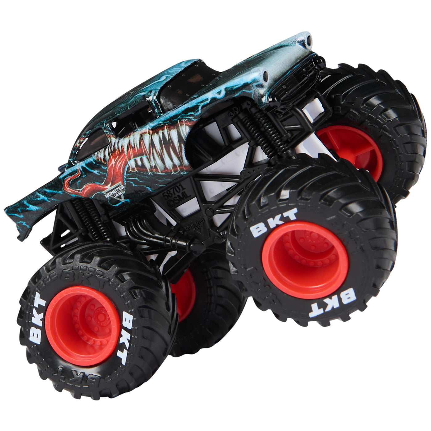 Monster Jam - Zweier-Pack Original Monster Trucks im Marvel Superhelden-Design, Venom vs. Spider-Man, Maßstab 1:64, ab 3 Jahren
