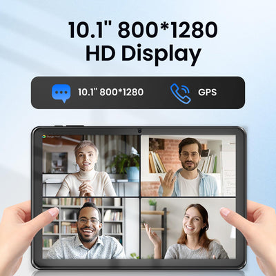 Paaxoo Android Tablet, 10.1 Zoll Android 15 Tablets 18GB(6+12) RAM 128GB ROM 1TB Expand, 1280x800 IPS HD Touchscreen,6000mAh Akku, Bluetooth, Dual Kamera, GMS, WiFi